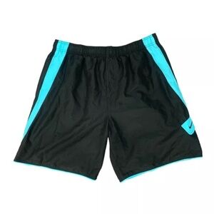 Nike black and blue swim trunk shorts‎